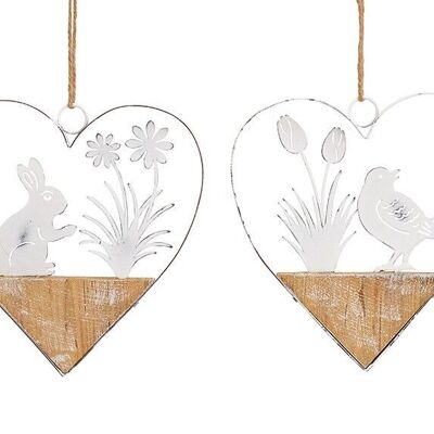 Hanging heart with rabbit