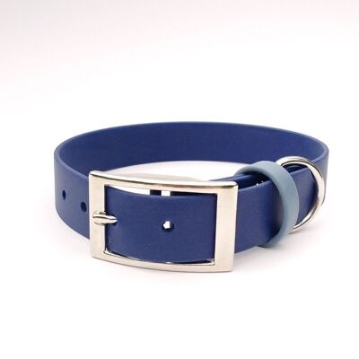 Blueberry dog collar in Biothane handmade in France