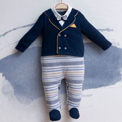 A Pack of Four Sizes Boys Spring, Autumn Jacket Style Footed Overall