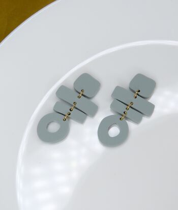 Boucles d'oreilles en acrylique Sage Woodwork avec connecteurs en acier inoxydable 2