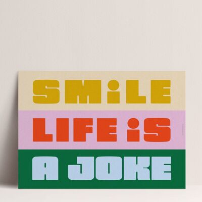 Póster - Sonríe, la vida es una broma