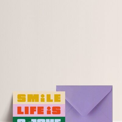 Card - Smile, Life is a joke