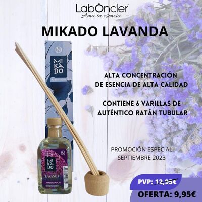 Deodorante per ambienti Mikado alla lavanda.