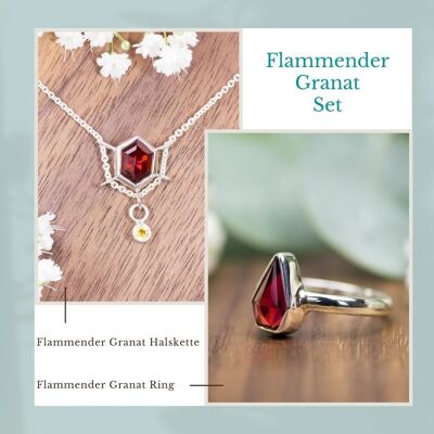 Flaming Garnet Jewelry Set