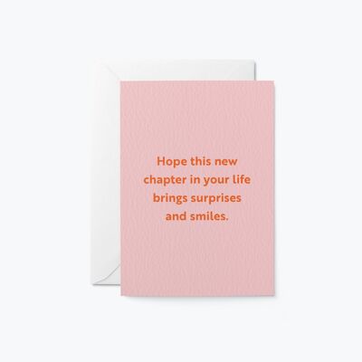 New chapter - Congratulations greeting card