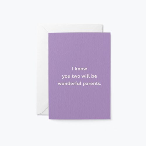 Wonderful parents - Baby greeting card