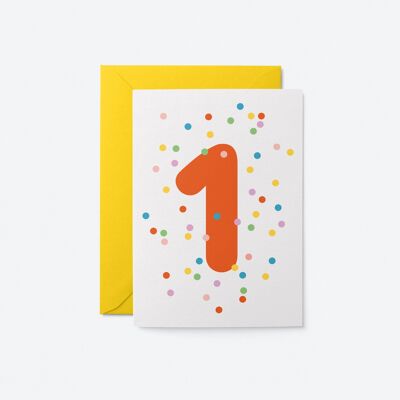 1er cumpleaños - Tarjeta de felicitación
