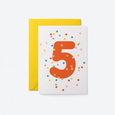5. Geburtstag - Grußkarte