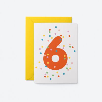 6th Birthday - Greeting card