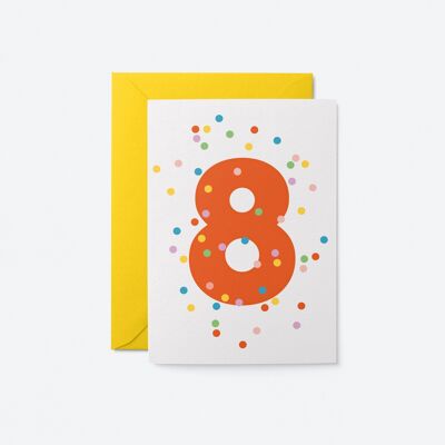 8e anniversaire - Carte de voeux