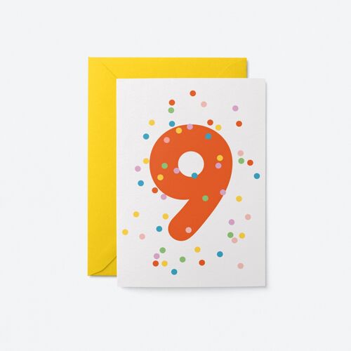 9th Birthday card