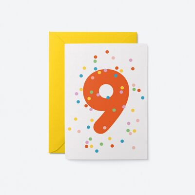 Carte 9e anniversaire