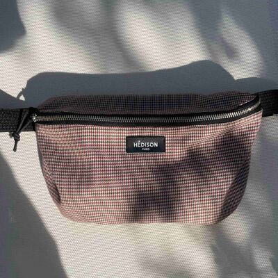 Boston fanny pack - Houndstooth (black and white)