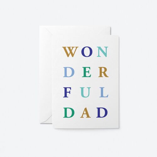 Wonderful Dad - Father's Day greeting card