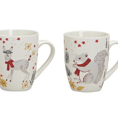 Christmas decor mug made of porcelain