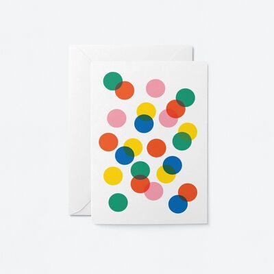 Confettis - Carte de voeux d'anniversaire