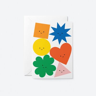 Happy Shapes - Birthday greeting card