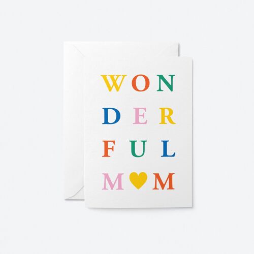 Wonderful Mum - Mother's Day greeting card