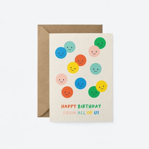 Happy birthday from all of us - Birthday greeting card