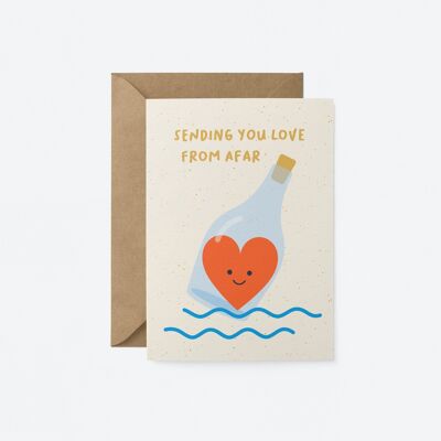 Sending you love from afar - Love greeting card