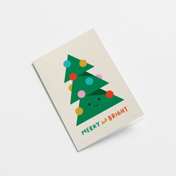 Joyeux et lumineux - Carte de Noël - Carte de vœux saisonnière - Carte de Noël 2