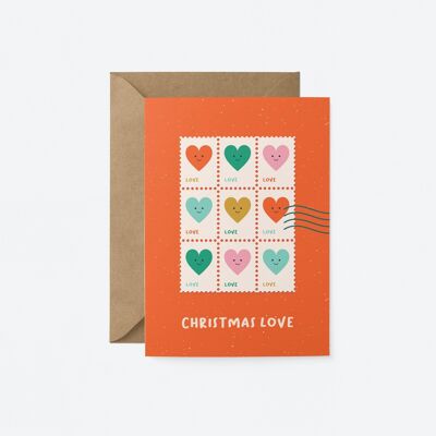 Christmas Love - Seasonal Greeting Card - Holiday Card