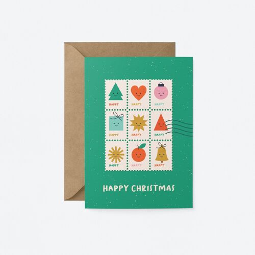 Happy Christmas - Seasonal Greeting Card - Holiday Card