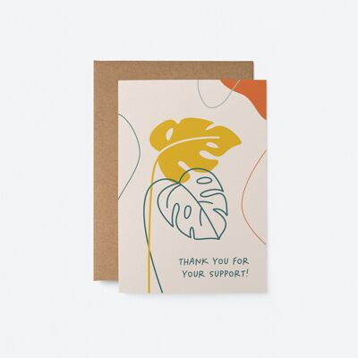 Thank you for your support! - Greeting card