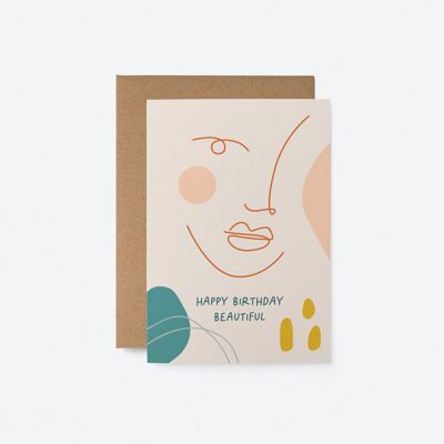 Happy birthday beautiful - Greeting card