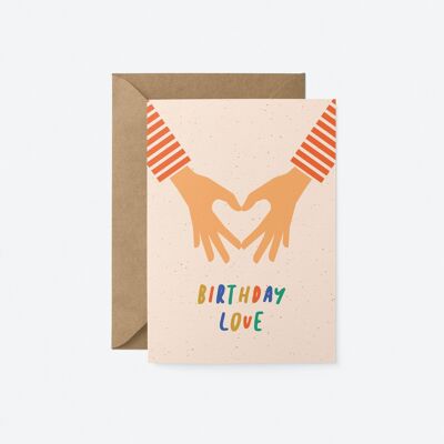 Amour d'anniversaire - Carte de voeux