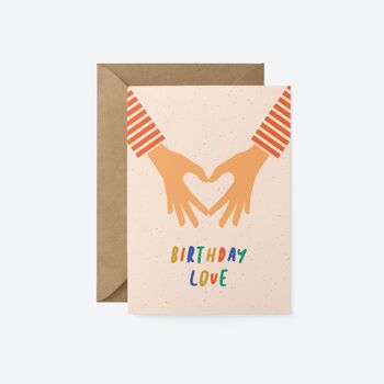 Amour d'anniversaire - Carte de voeux 1
