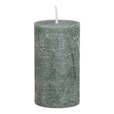 Candle 6.8x12x6.8cm made of green wax