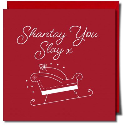 Shantay You Slay Weihnachtskarte.