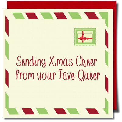 Senden Sie Weihnachtsstimmung von Ihrem Lieblings-Queer. Weihnachtskarte.