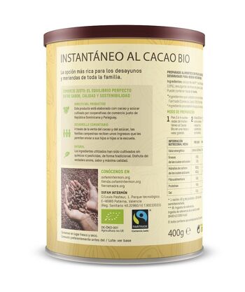 Cacao Bio Instantané 400G 2