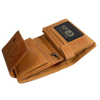 Portefeuille femme en cuir Koji taille moyenne avec compartiment monnaie extensible 27