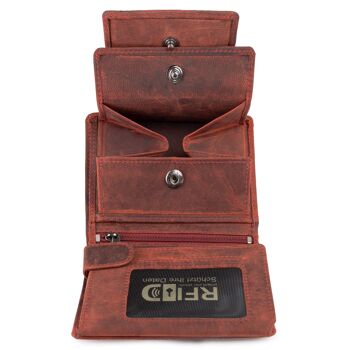 Portefeuille femme en cuir Koji taille moyenne avec compartiment monnaie extensible 32