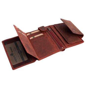 Portefeuille femme en cuir Koji taille moyenne avec compartiment monnaie extensible 34