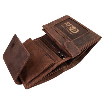 Portefeuille femme en cuir Koji taille moyenne avec compartiment monnaie extensible 39