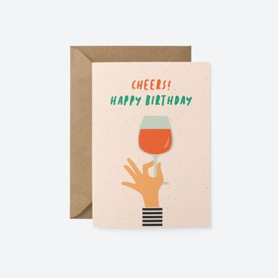 Cheers! Happy Birthday - Greeting card