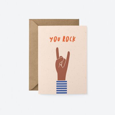 You Rock - Tarjeta de felicitación de cumpleaños