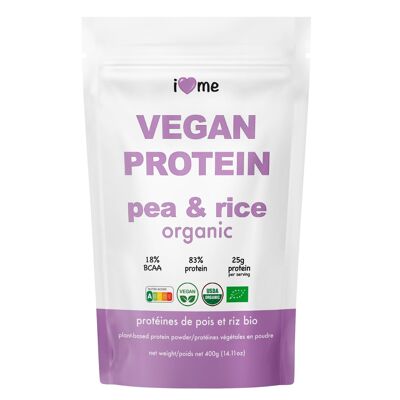 Pea and Rice Proteins - ORGANIC VEGAN