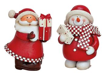 Figurines de Noël en poly2-ply ass.