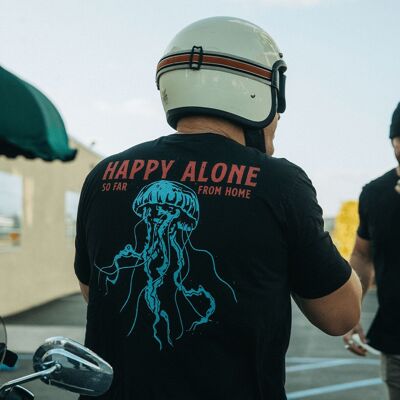 Happy Alone - Von Alternative, Skateboard und Tattoo inspiriertes T-Shirt