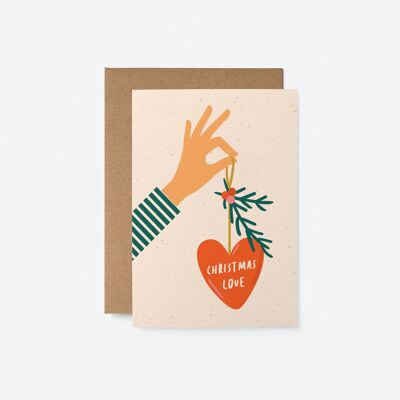 Christmas Love - Seasonal Greeting Card - Holiday Card