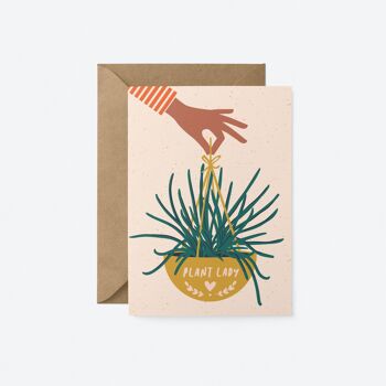 Dame des plantes - Carte de vœux pour une nouvelle maison 1