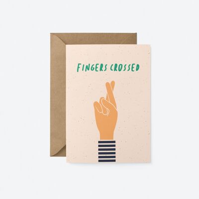 Fingers crossed - Good luck greeting card