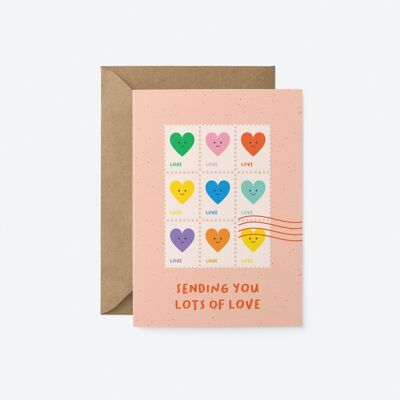 Sending you lots of love - Greeting card