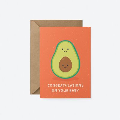 Congratulazioni per il tuo bambino - Biglietto di auguri per neonato