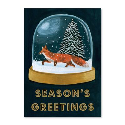 Weihnachtsgrußkarte Fox
